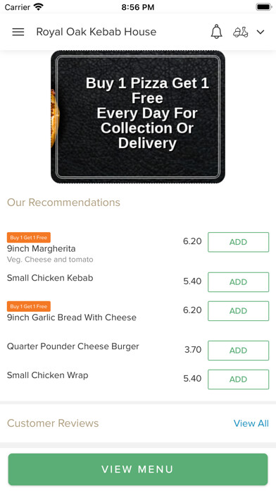 Emulate iPhone app Royal Oak Kebab House. using MyAndroid Emulate iPhone app Royal Oak Kebab House. using MyAndroid