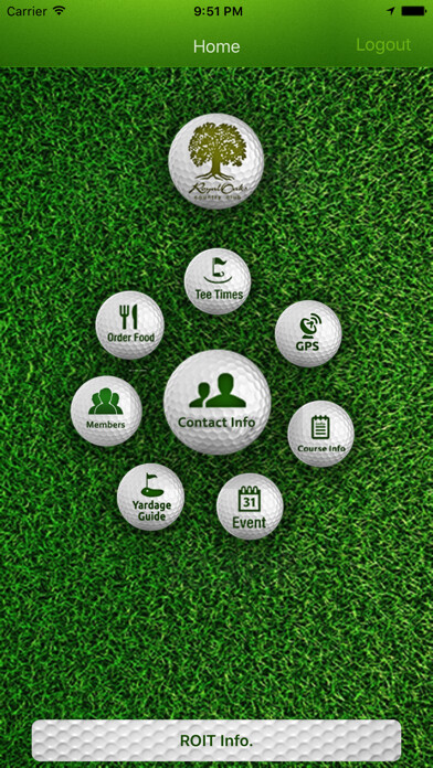 Emulate iPhone app Royal Oaks Country Club using MyAndroid Emulate iPhone app Royal Oaks Country Club using MyAndroid