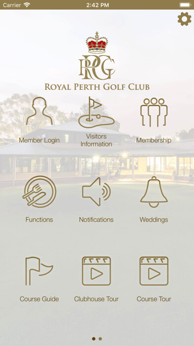 Emulate iPhone app Royal Perth Golf Club using MyAndroid