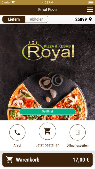 Emulate iPhone app Royal Pizza Klixbüll using MyAndroid Emulate iPhone app Royal Pizza Klixbüll using MyAndroid