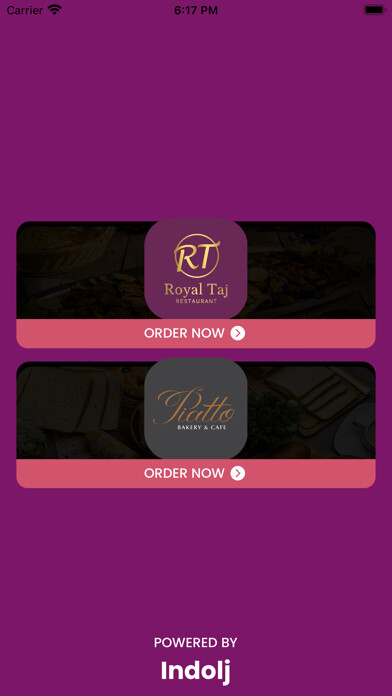 Emulate iPhone app Royal Taj Restaurant using MyAndroid Emulate iPhone app Royal Taj Restaurant using MyAndroid