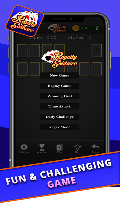 Emulate iPhone app Royalty Solitaire using MyAndroid