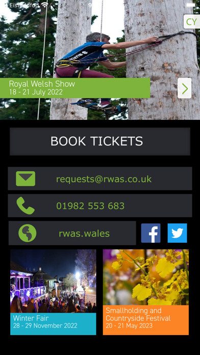 Emulate iPhone app Royal Welsh - Sioe Frenhinol using MyAndroid