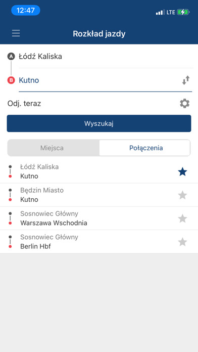 Emulate iPhone app Rozklad-PKP using MyAndroid