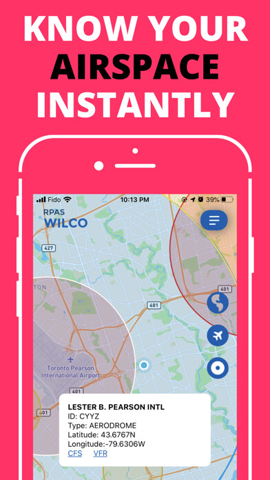 Emulate iPhone app RPAS WILCO: Drone Flight Plans using MyAndroid