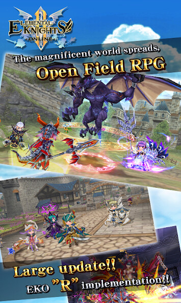 Run android online APK RPG Elemental Knights R (MMO) from MyAndroid or emulate RPG Elemental Knights R (MMO) using MyAndroid