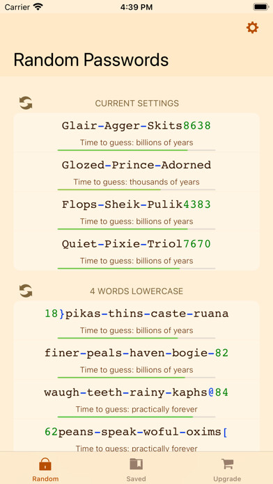 Emulate iPhone app RPG: Random Password Generator using MyAndroid
