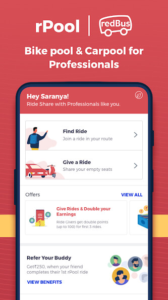 Run android online APK rPool - rideshare by redBus from MyAndroid or emulate rPool - rideshare by redBus using MyAndroid