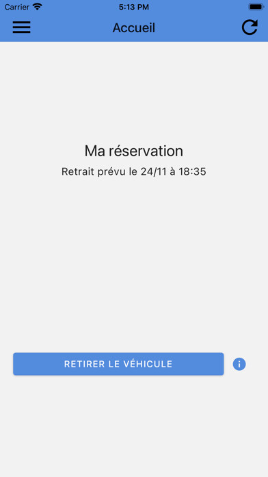 Emulate iPhone app Réserve ta caisse using MyAndroid