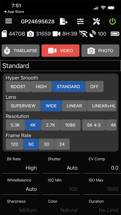 Emulate iPhone app RSR BLE Remote for GoPro using MyAndroid