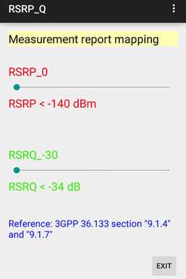 Emulate Android APK RSRP/RSRQ report mapping Emulate Android APK RSRP/RSRQ report mapping