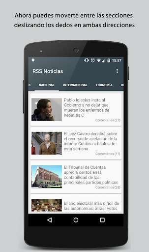 Run android online APK RSS Noticias - En minutos from MyAndroid or emulate RSS Noticias - En minutos using MyAndroid
