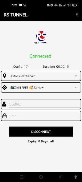 Run android online APK RS Tunnel from MyAndroid or emulate RS Tunnel using MyAndroid