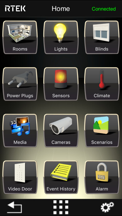 Emulate iPhone app RTEK Home Control using MyAndroid