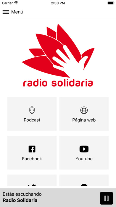 Emulate iPhone app RTV Solidaria using MyAndroid