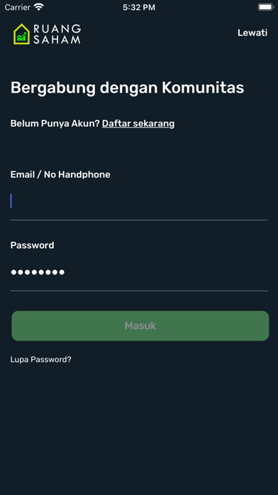 Emulate iPhone app Ruang Saham using MyAndroid Emulate iPhone app Ruang Saham using MyAndroid