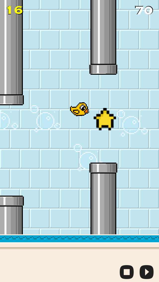 Emulate iPhone app Rubber Duckie - Flappy Bathtub Adventure using MyAndroid