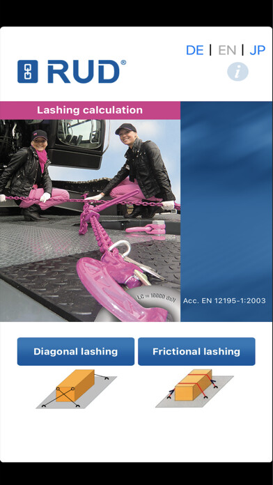 Emulate iPhone app RUD Lashing Calculation using MyAndroid Emulate iPhone app RUD Lashing Calculation using MyAndroid