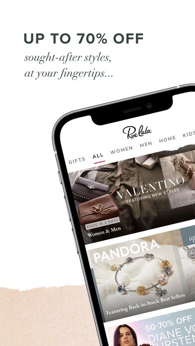 Emulate iPhone app Rue La La - Shop Top Fashion using MyAndroid