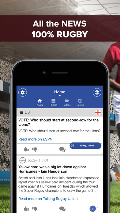Emulate iPhone app Rugby Addict : news, highlights, videos, results using MyAndroid Emulate iPhone app Rugby Addict : news, highlights, videos, results using MyAndroid