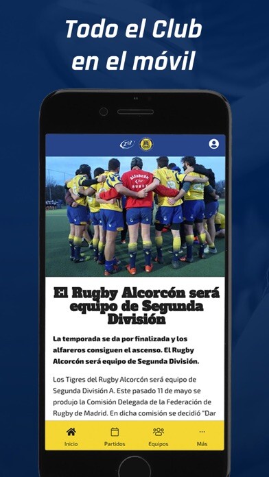 Emulate iPhone app Rugby Alcorcón using MyAndroid Emulate iPhone app Rugby Alcorcón using MyAndroid