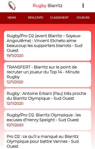 Run android online APK Rugby Biarritz from MyAndroid or emulate Rugby Biarritz using MyAndroid