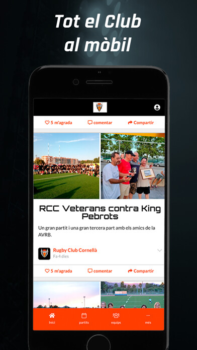 Emulate iPhone app Rugby Club Cornellà using MyAndroid Emulate iPhone app Rugby Club Cornellà using MyAndroid