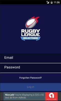 Emulate Android APK Rugby League Selections