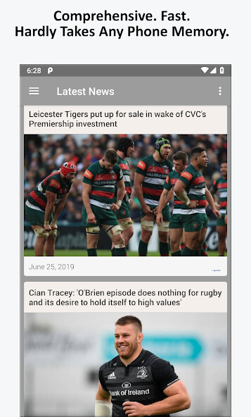 Emulate Android APK Rugby News