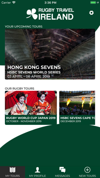 Emulate iPhone app Rugby Travel Ireland using MyAndroid