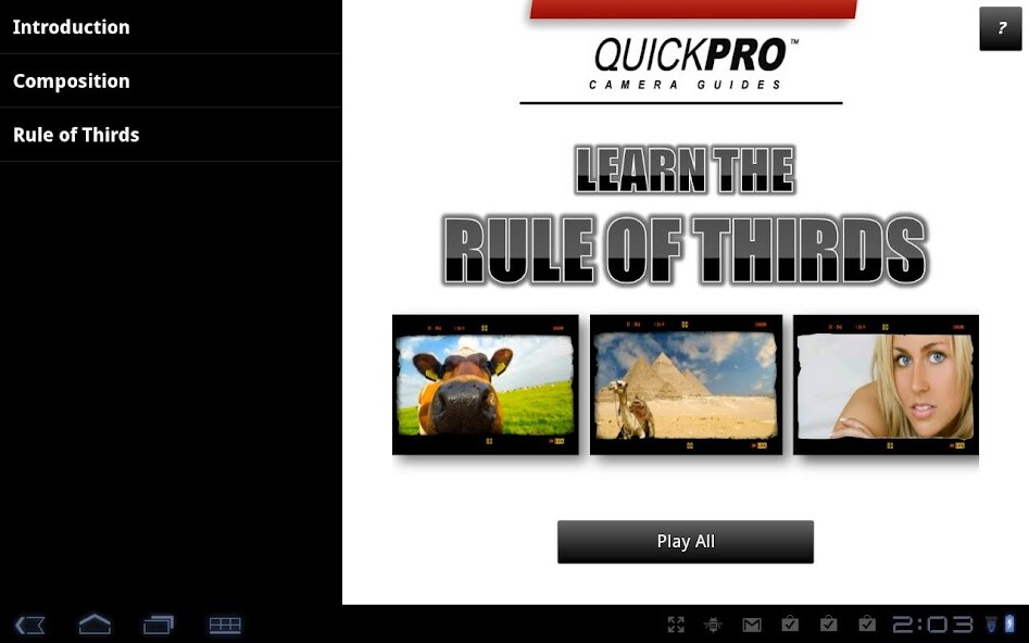 Emulate Android APK Rule of Thirds by QuickPro Emulate Android APK Rule of Thirds by QuickPro