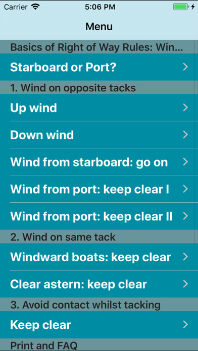 Emulate iPhone app Rules of Sailing Tips using MyAndroid Emulate iPhone app Rules of Sailing Tips using MyAndroid