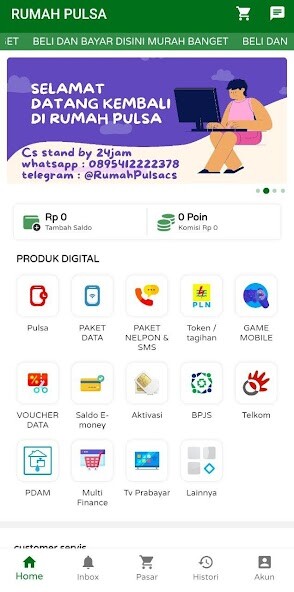 Run android online APK Rumah Pulsa from MyAndroid or emulate Rumah Pulsa using MyAndroid