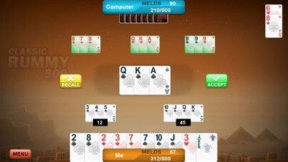 Emulate iPhone app Rummy 500 Classic using MyAndroid