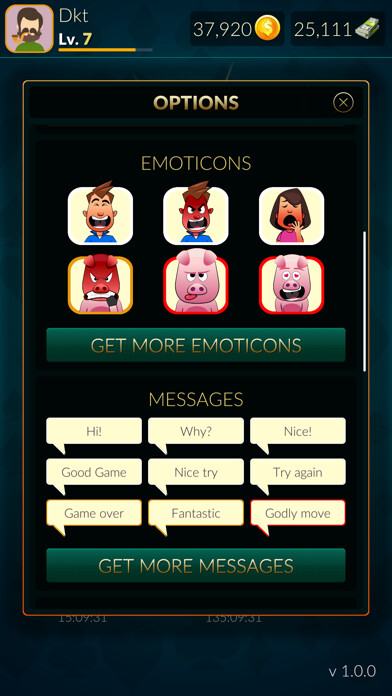 Emulate iPhone app Rummy Stars Circle using MyAndroid