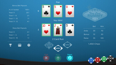 Emulate iPhone app Rummy Three Card Poker using MyAndroid