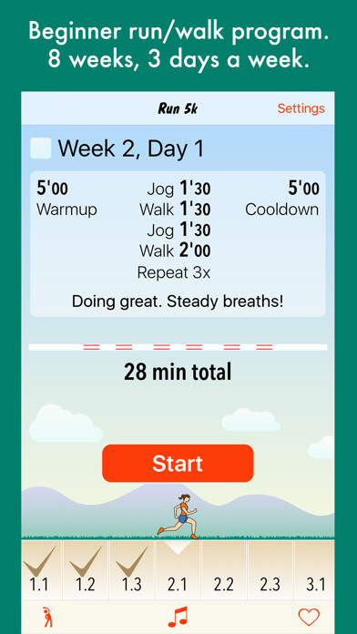 Emulate iPhone app Run 5k - couch to 5k program using MyAndroid Emulate iPhone app Run 5k - couch to 5k program using MyAndroid