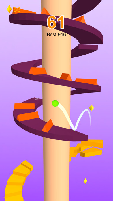 Emulate iPhone app Run Ball - Jump On Helix Road using MyAndroid