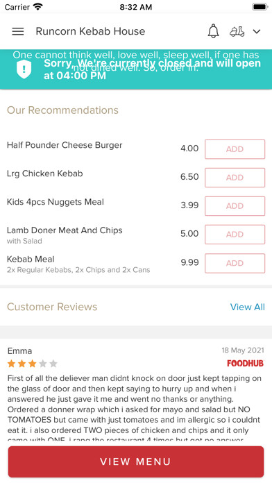 Emulate iPhone app Runcorn Kebab House. using MyAndroid Emulate iPhone app Runcorn Kebab House. using MyAndroid
