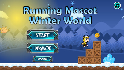 Emulate iPhone app Running Mascot Winter World using MyAndroid