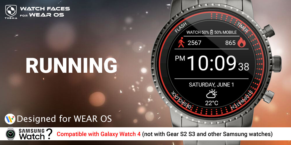 Run android online APK Running Watch Face from MyAndroid or emulate Running Watch Face using MyAndroid