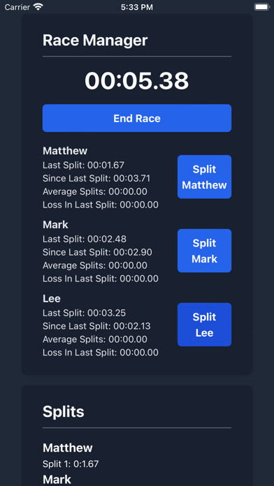Emulate iPhone app Run Splits Timer using MyAndroid Emulate iPhone app Run Splits Timer using MyAndroid