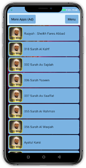 Run android online APK Ruqyah Mp3 Offline : Sheikh Fares Abbad from MyAndroid or emulate Ruqyah Mp3 Offline : Sheikh Fares Abbad using MyAndroid