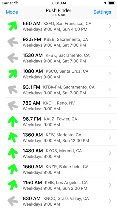 Emulate iPhone app Rush Finder using MyAndroid