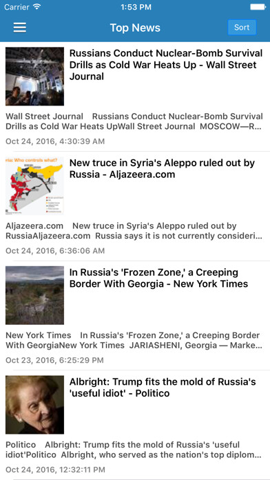 Emulate iPhone app Russia News Today Free - Latest Breaking Updates using MyAndroid