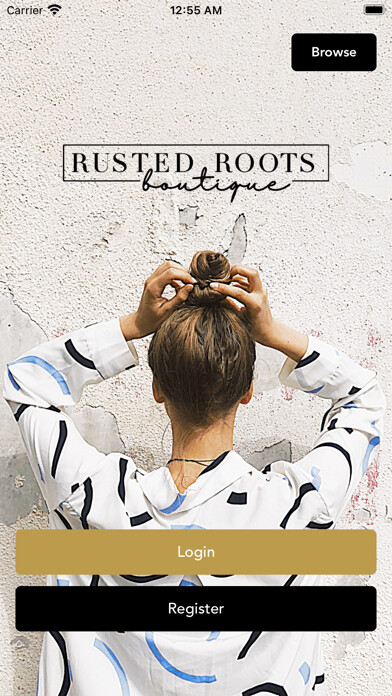 Emulate iPhone app Rusted Roots Boutique using MyAndroid