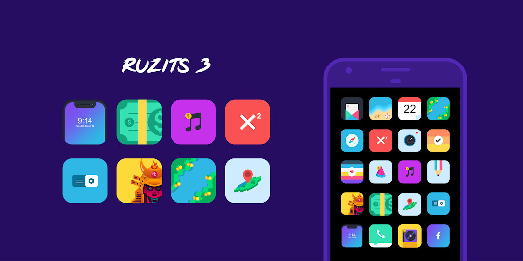 Run android online APK Ruzits 3 Icon Pack from MyAndroid or emulate Ruzits 3 Icon Pack using MyAndroid