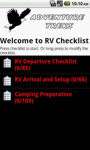 Emulate Android APK RV Checklist Emulate Android APK RV Checklist