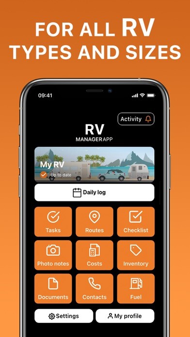 Emulate iPhone app RV Manager - Buying & Using RV using MyAndroid
