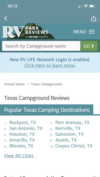 Emulate iPhone app RV Park and Campground Reviews using MyAndroid Emulate iPhone app RV Park and Campground Reviews using MyAndroid